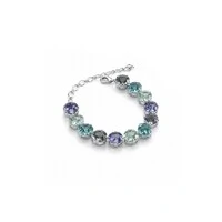 Pulseira Riviera com Cristais e Banho de Ródio Branco