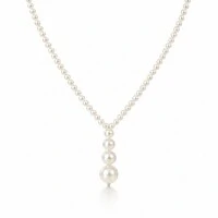 Colar Gravata Pérola Shell Banho Ouro 18K