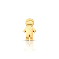 Pingente Menino Acetinado com Banho de Ouro 18k