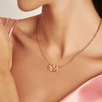 Colar Mocho com Zircônias e Banho de Ouro 18K