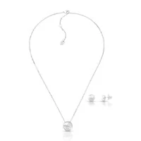 Conjunto Lumina com Zircônias Banho de Ródio Branco