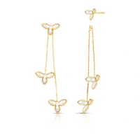 Brinco Luhli com Zircônias e Banho de Ouro 18K