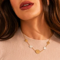 Colar Poncto com Mix de banhos e acabamento Acetinado