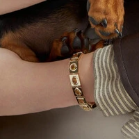 Pulseira Fugaz com Cristais e Banho de Ouro 18K