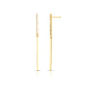 Brinco Kate com Zircônias e Banho de Ouro 18K – Elegância Atemporal