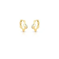 Argola Auguri Mini com Zircônias – Banho de Ouro 18K