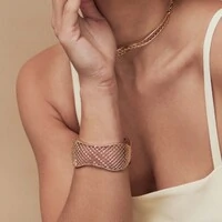 Pulseira Aramado com Zircônias e Banho de Ouro 18K - Elegância Clássica com Brilho Moderno