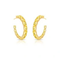 Brinco Argola Amarantos com Cristais e Banho de Ouro 18K – Brilho Impactante