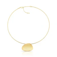Choker Corcovado II com Banho Ouro 18K - Design Escultural com Acabamento Acetinado