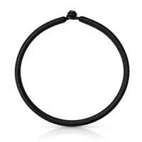 Colar de Fio Encerado Preto com Fecho em Nó