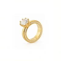 Anel Diana com Banho de Ouro 18K