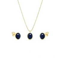 Conjunto Eva com Pedra Estrela e Banho de Ouro 18K