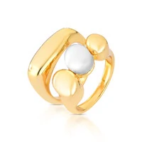 Duo de Anéis Niemeyer Acetinado com Mix de Banhos