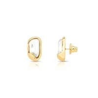 Brinco Piva com Pérola Shell - Banho de Ouro 18K | Clássico Repaginado