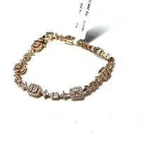 Pulseira com Zircônias e Banho de Ouro 18K
