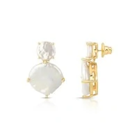 Brinco Estela com Pérola Barroca e Banho de Ouro 18K – Elegância Suave