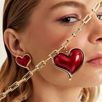 Pingente Coração Esmaltado Vermelho