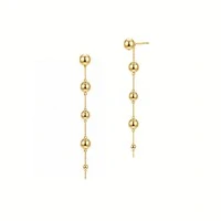 Brinco Fio Pop – Banho de Ouro 18K | Design Alongado