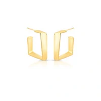 Argola Squared com Banho de Ouro 18K
