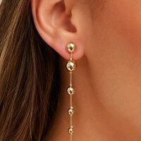Brinco Fio Pop – Banho de Ouro 18K | Design Alongado