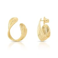 Brincos Simone Fios Banho Ouro 18K