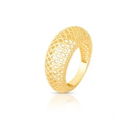 Anel Aramado Basic Banhado a Ouro 18K- Elegância Clássica com Brilho Intenso