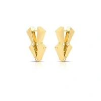 Brinco Warhol - Design Moderno com Zircônias e Banho de Ouro 18K