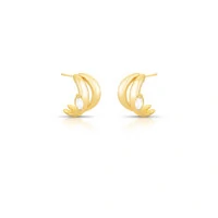 Brinco Ondina com Zircônias e Banho de Ouro 18K