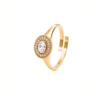 Anel Ponto de Luz com Banho de Ouro 18K