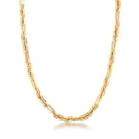 Corrente Geraes Quadrados com Banho de Ouro 18K