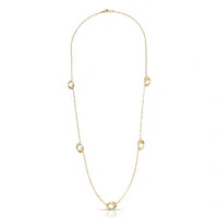 Colar Multi Mocho com Zircônias e Banho de Ouro 18K