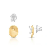 Brinco Joana Petit - Elegância Delicada com Zircônias e Mix de Banhos