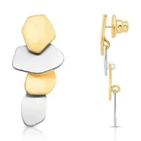 Brinco Gilberto com Acabamento Acetinado e Mix de Banhos