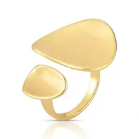 Anel Corcovado II Acetinado com Banho de Ouro 18K