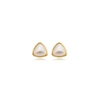 Brinco Candela Petit - Mix de Banhos em Ouro 18K e Ródio Branco | Design Acetinado
