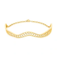 Choker Aramado com Zircônias e Banho de Ouro 18K - Elegância Clássica com Brilho Moderno