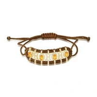 Pulseira Boho com Cristais, Zircônias e Banho de Ouro 18K