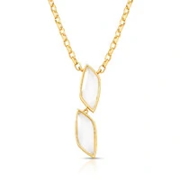 Colar Bonfim com Cristal Translúcido e Banho de Ouro 18K