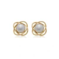 Brinco Emoriô - Design Orgânico com Acabamento Acetinado e Mix de Banhos Ouro 18K e Ródio Branco