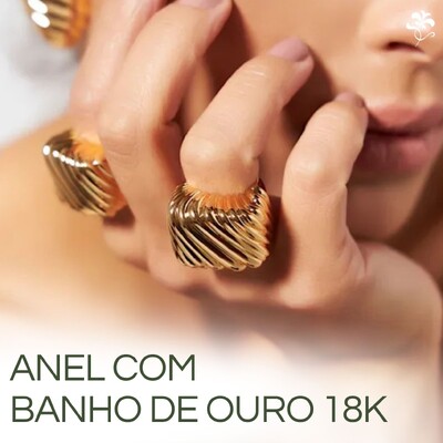 Anel Banhado a Ouro 18K: Beleza, Sofisticação e Economia em Uma Só Joia