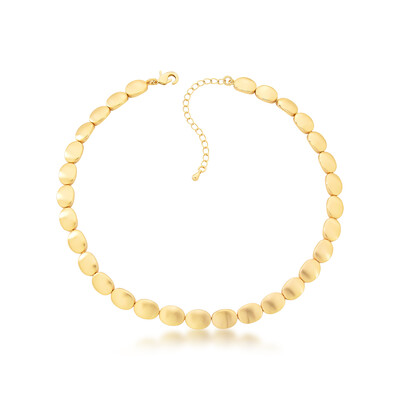 Foto Colar Irene com Banho de Ouro 18K e acabamento acetinado