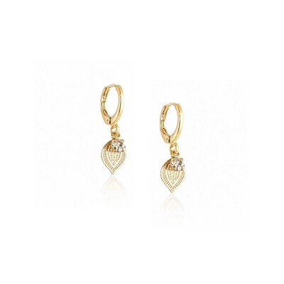 Foto Argola com Pingente Click Banho de Ouro 18K