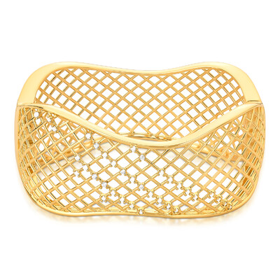 Foto Pulseira Aramado com Zircônias e Banho de Ouro 18K - Elegância Clássica com Brilho Moderno