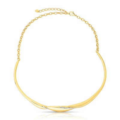 Foto Choker Auguri com Zircônias e Banho Ouro 18K | Design Fluido e Sofisticado