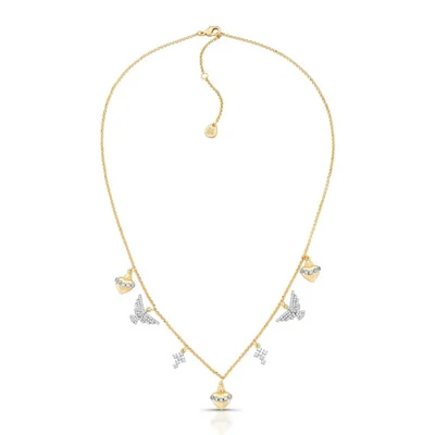 Foto Colar Fé com pingentes em Banho de Ouro 18K e Zircônias