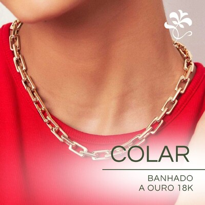 Colar Feminino Banhado a Ouro - Elegância e Sofisticação em Cada Detalhe