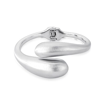 Foto Bracelete Encontro com Banho de Ródio Branco e acabamento acetinado