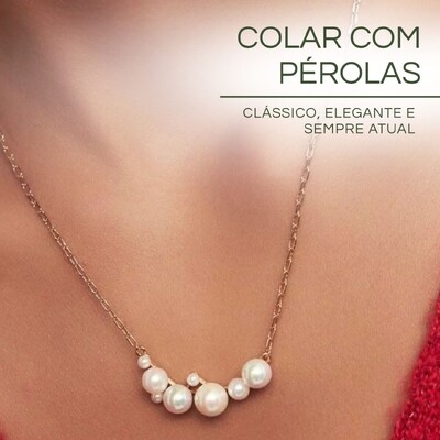 Colar com Pérolas - Clássico, Elegante e Sempre Atual