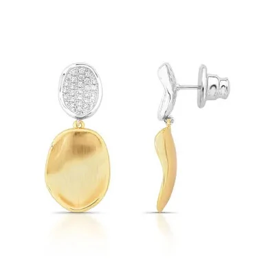 Foto Brinco Joana Pendente - Elegância Delicada com Zircônias e Mix de Banhos