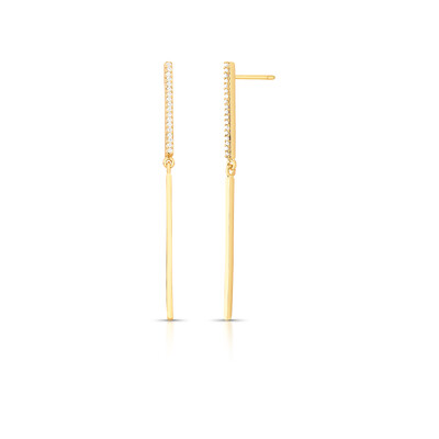 Foto Brinco Kate com Zircônias e Banho de Ouro 18K – Elegância Atemporal